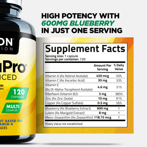 Vision Health Eye Vitamins with Blueberry & Zeaxanthin