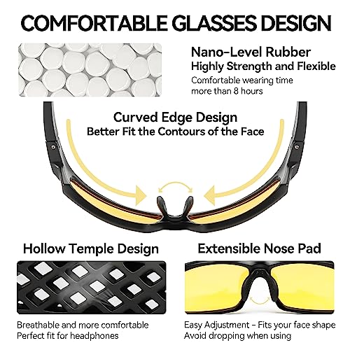 Blue Light Blocking Gaming Glasses for Eye Care