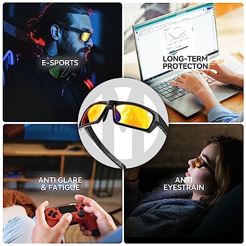 Blue Light Blocking Gaming Glasses for Eye Care