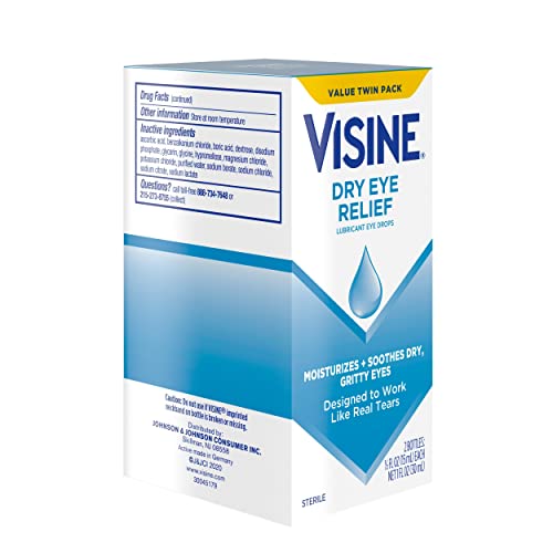 Visine Lubricant Eye Drops for Dry Eyes