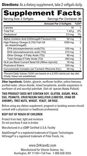 Omega 3, Lipid & Curcumin Eye Support (60 Softgels)