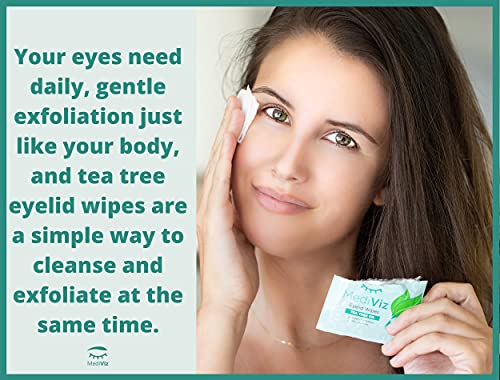 Tea Tree Eyelid Wipes - Hypoallergenic Exfoliating Scrubs