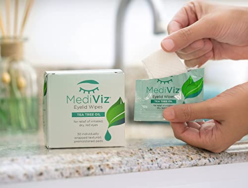 Tea Tree Eyelid Wipes - Hypoallergenic Exfoliating Scrubs