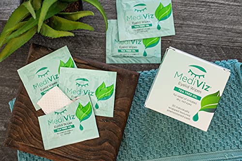 Tea Tree Eyelid Wipes - Hypoallergenic Exfoliating Scrubs