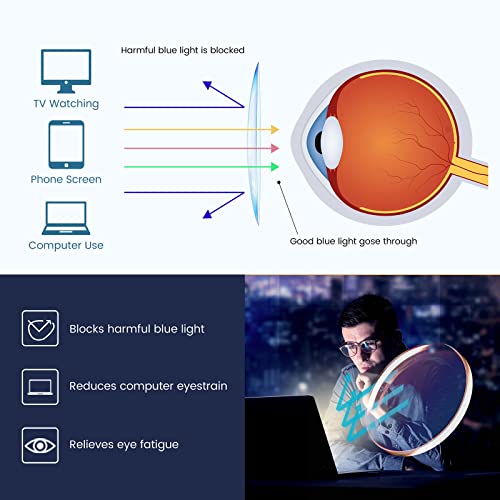 Rose Gold Blue Light Glasses for Eye Care