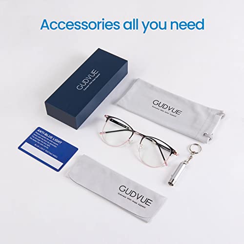 Rose Gold Blue Light Glasses for Eye Care