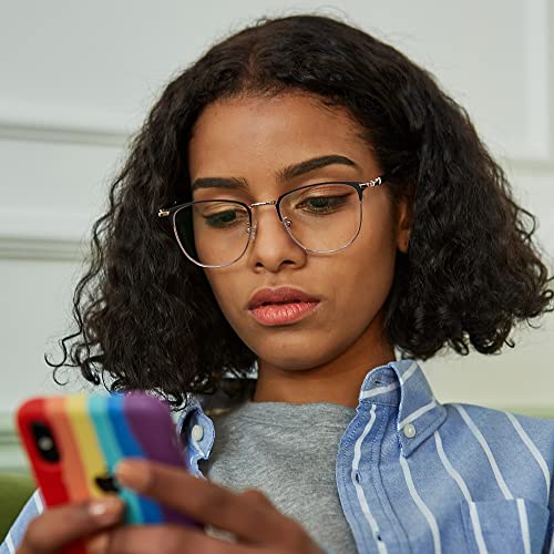 Rose Gold Blue Light Glasses for Eye Care