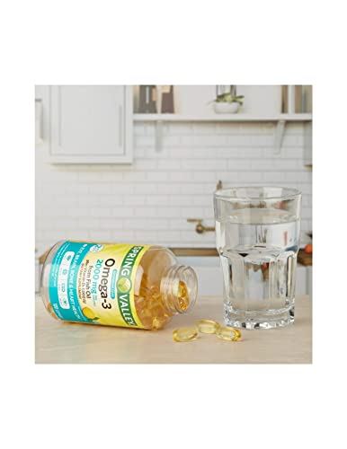 Spring Valley Omega-3 from Fish Oil 2000 mg, Maximum Care, 120 Count + STS Sticker.