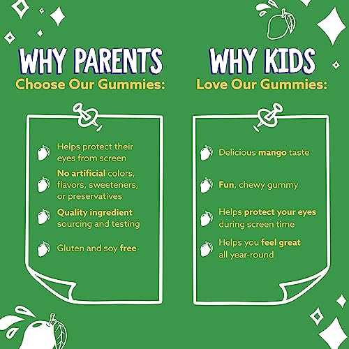 Kids Eye Vitamins: Lutein, Zeaxanthin, Mango Flavor