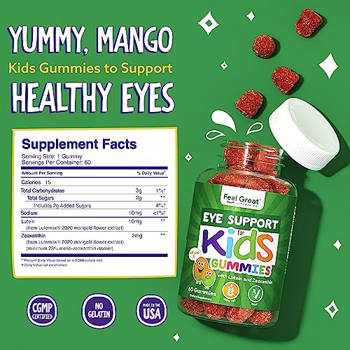 Kids Eye Vitamins: Lutein, Zeaxanthin, Mango Flavor
