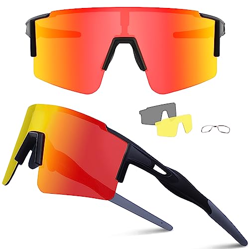 Polarized Cycling Sunglasses with Interchangeable Lenses