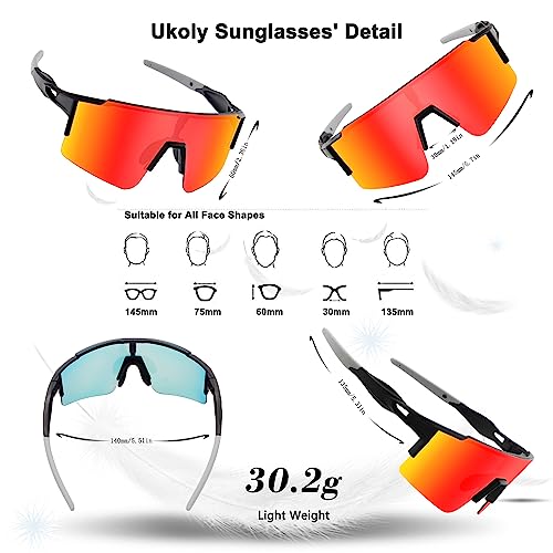Polarized Cycling Sunglasses with Interchangeable Lenses