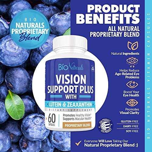 Natural Eye Vitamin Supplement with Essential Nutrients - 60 Capsules