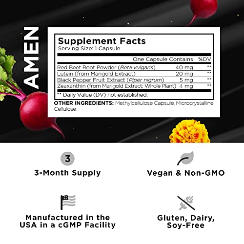 Lutein Zeaxanthin Eye Supplement - Vegan - 90 Capsules