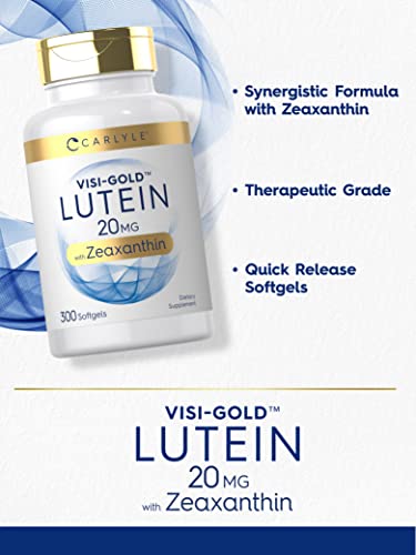 Lutein and Zeaxanthin Eye Vitamins - 300 Softgels