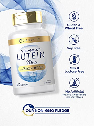 Lutein and Zeaxanthin Eye Vitamins - 300 Softgels