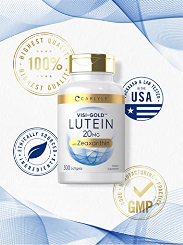 Lutein and Zeaxanthin Eye Vitamins - 300 Softgels