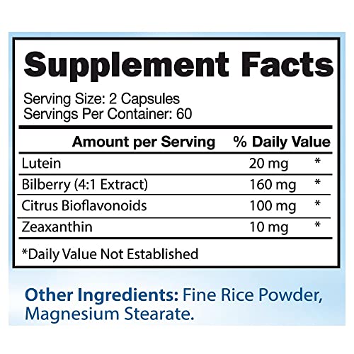 Eye Health Complex with Lutein & Bilberry (120 Capsules)