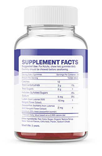 Apnas Lutein Gummies for Adults, 30 ct