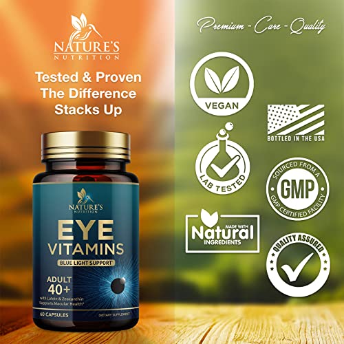 Adult Eye Health Supplement with Nutrients - 60 Capsules