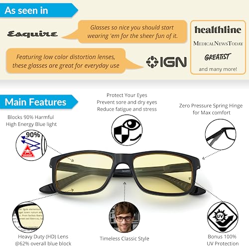 Blue Light Blocker Gaming Glasses with HD Lens