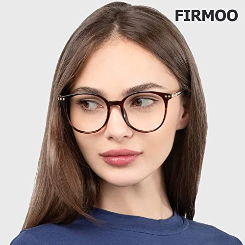 Oversize Round Tortoise Blue Light Blocking Glasses