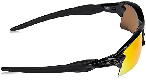 Oakley Men's Oo9188 Flak 2.0 XL Rectangular Sunglasses, Polished Black/Prizm Ruby Polarized, 59 mm