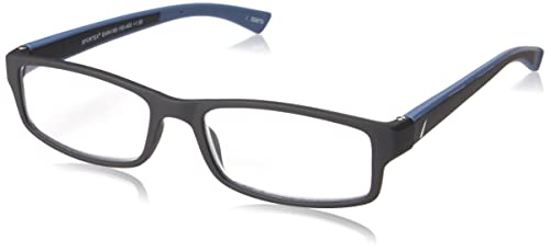 Men's Blue Rectangular Reading Glasses 2.5