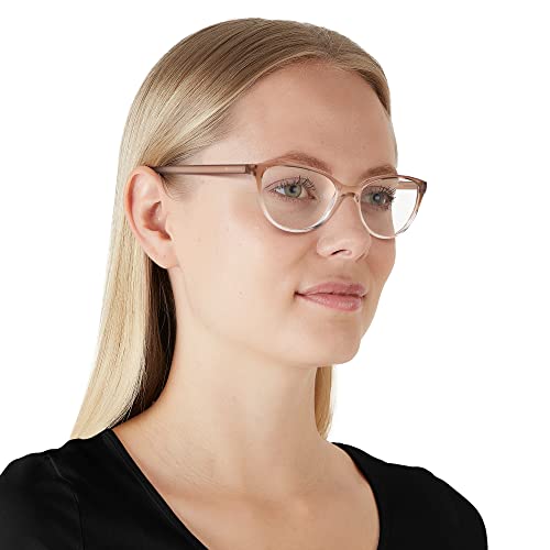 AX3053 Women's Square Eyeglass Frames - Transparent Tundra/Rose