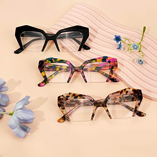 Stylish Black Oversized Cat Eye Glasses for Women