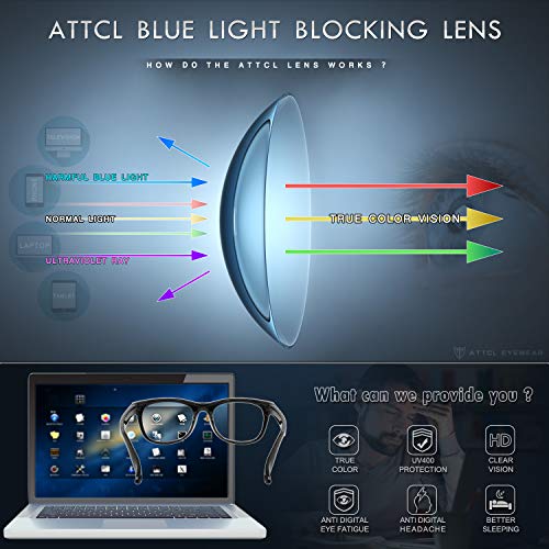ATTCL Men's Blue Light Blocking Glasses BL8001