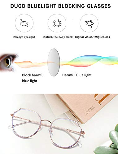 Gold Non-Prescription Blue Light Glasses for Eye Care