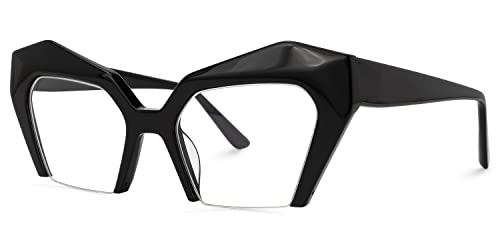 Stylish Black Oversized Cat Eye Glasses for Women