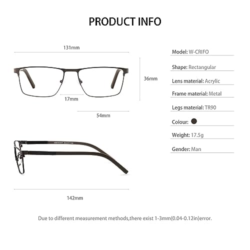 OCCI CHIARI Men's Non-Prescription Metal Glasses