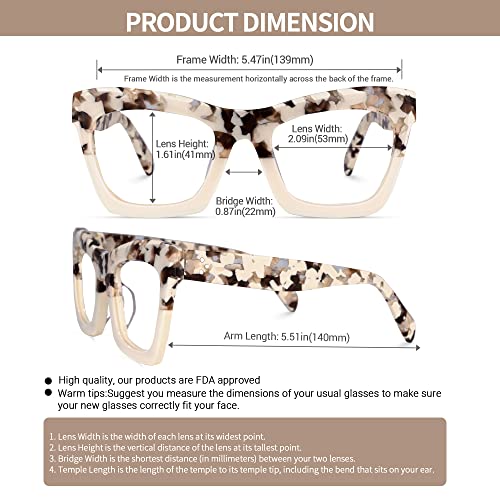 Sienna Light Tortoise Women's Non-Prescription Eyeglasses