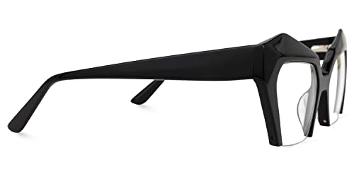 Stylish Black Oversized Cat Eye Glasses for Women
