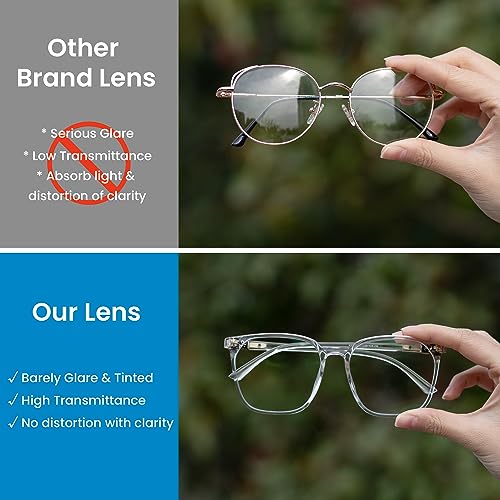 Blue Light Blocking Glasses, Oversized Square Frame