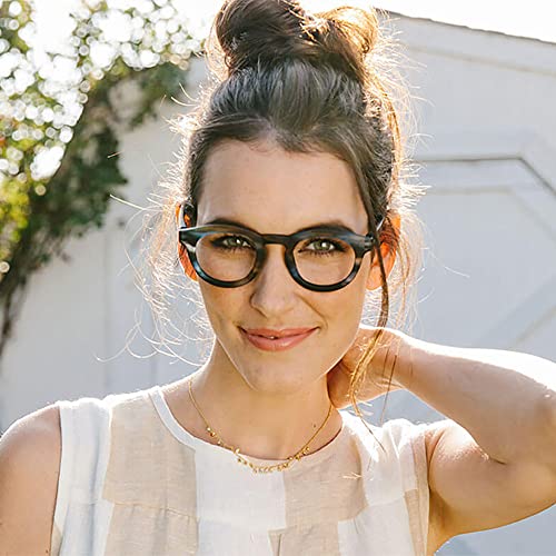 Women's Round Blue Light Blocking Reading Glasses