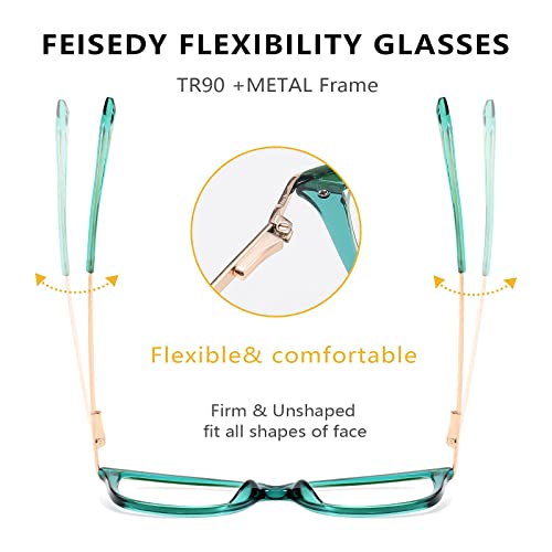 Blue Light Blocking Cateye Glasses FEISEDY B2772