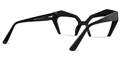 Stylish Black Oversized Cat Eye Glasses for Women