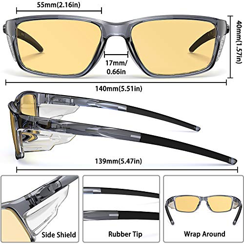 Blue Light Blocking Glasses with Detachable Shield