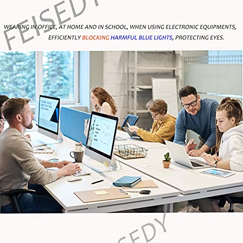 Blue Light Blocking Cateye Glasses FEISEDY B2772