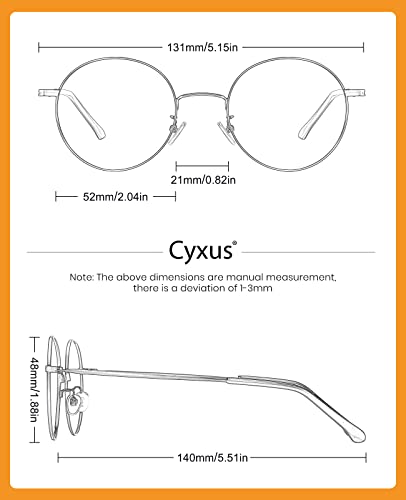 Cyxus Round Wire Blue Light Glasses