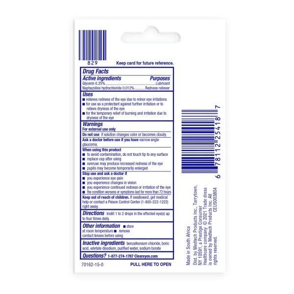 Redness Relief Eye Drops Pocket Pal (12 Pack)