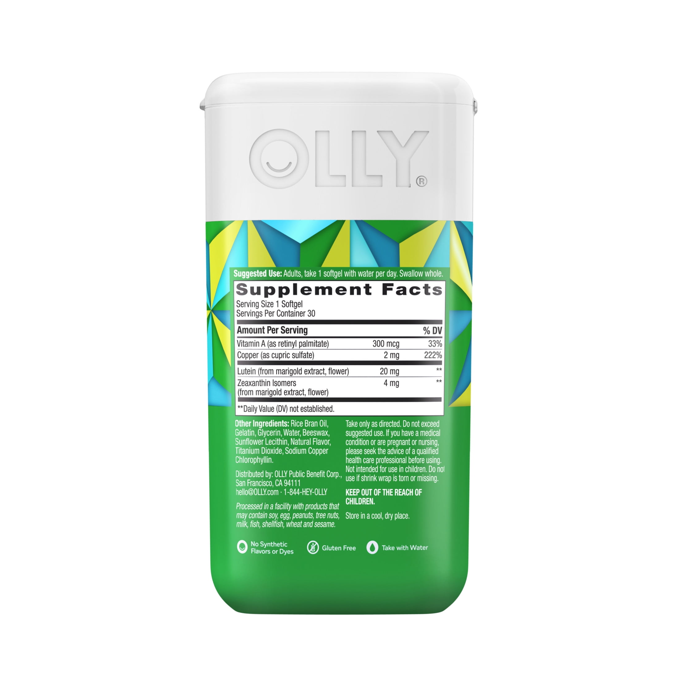 OLLY Blue Light Eye Supplement, 30 Softgels
