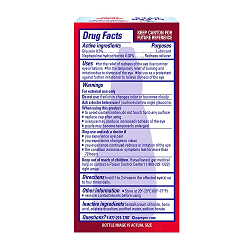 Clear Eyes Redness Relief Eye Drops - 1 oz
