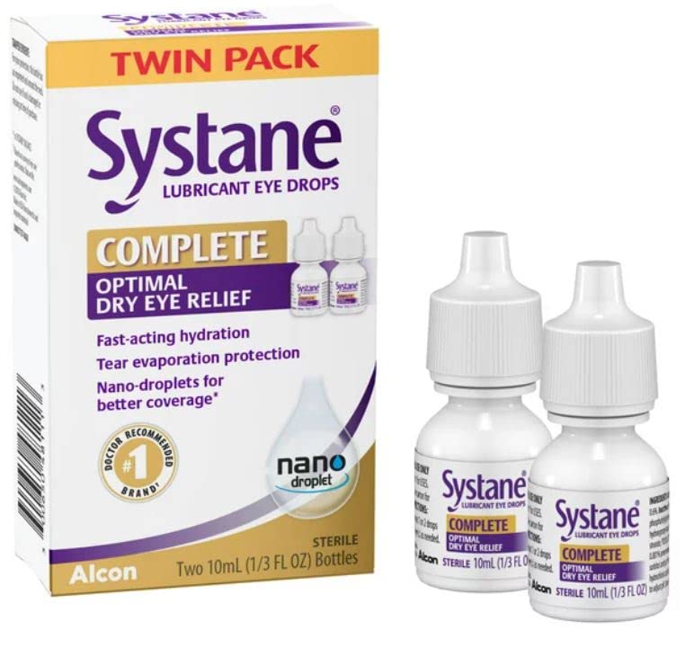 Systane Complete Eye Drops, 2-Pack, 0.34 fl oz