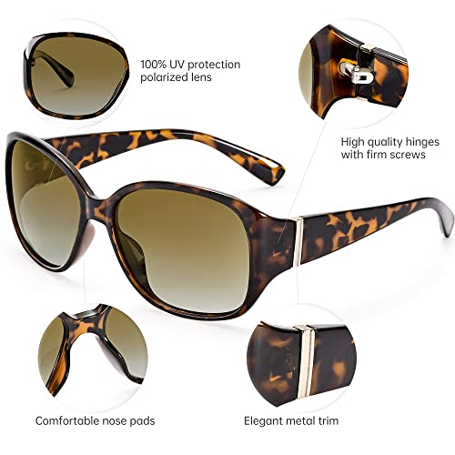 Women's Retro Polarized Sunglasses with UV400 Protection