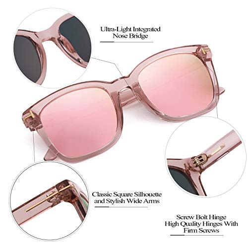 Myiaur Fashion Sunglasses for Women Polarized Driving Anti Glare UV400 Protection Stylish Design