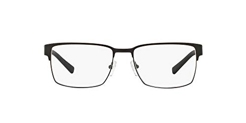ARMANI EXCHANGE Men's Square Prescription Eyeglasses, Matte Black